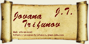 Jovana Trifunov vizit kartica